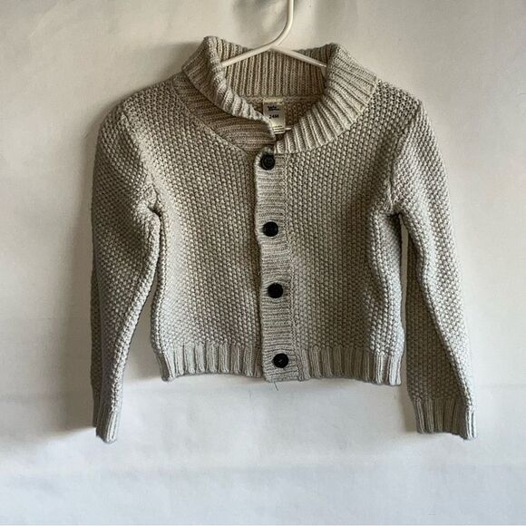 Kid's Baby B'Gosh Grey Knit Cardigan Sweater - Picture 2 of 8